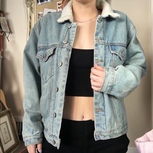 Brandy Melville Sherpa Jean Jacket